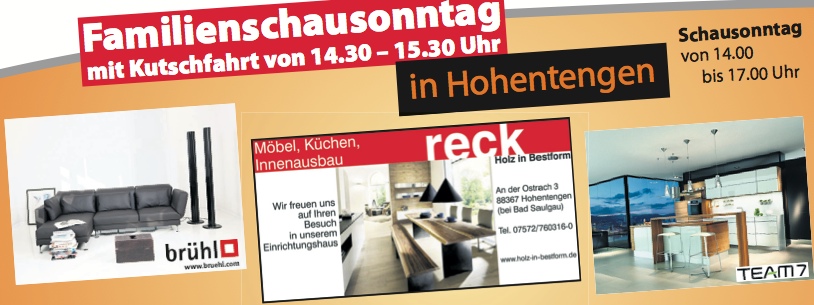 Familienschausonntag bei M&ouml;bel Reck mit Kutschfahrt